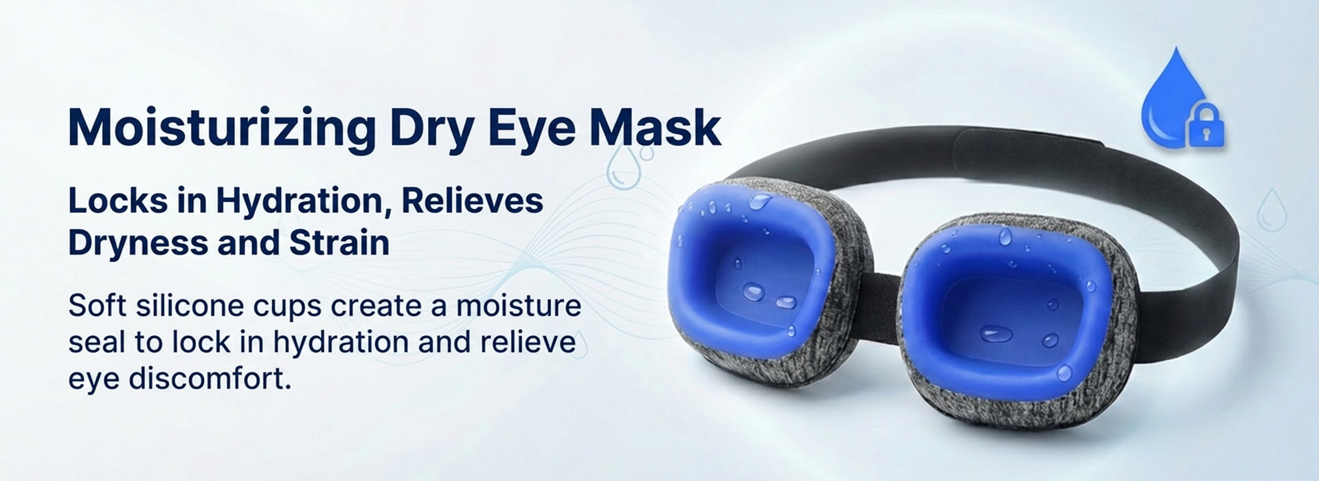 Fismool Sleep Mask 2.0-Black – Moisturizing Dry Eye Mask for Hydration and Comfort, Ideal for Dry, Irritated Eyes and Sensitive Skin