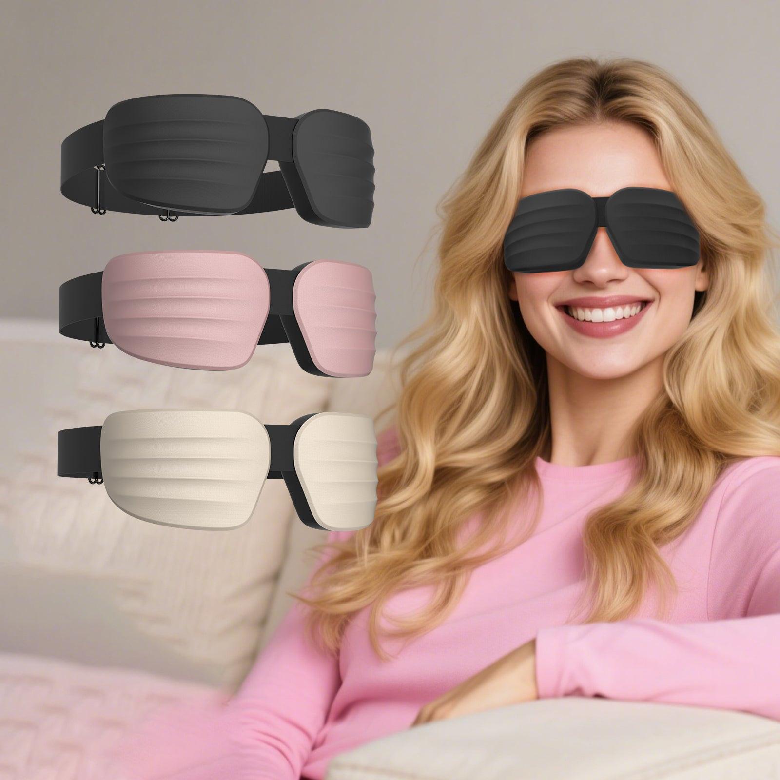 Fismool 3D Contoured Sleep Mask, 100% Blackout Eye Mask for Side Sleepers.