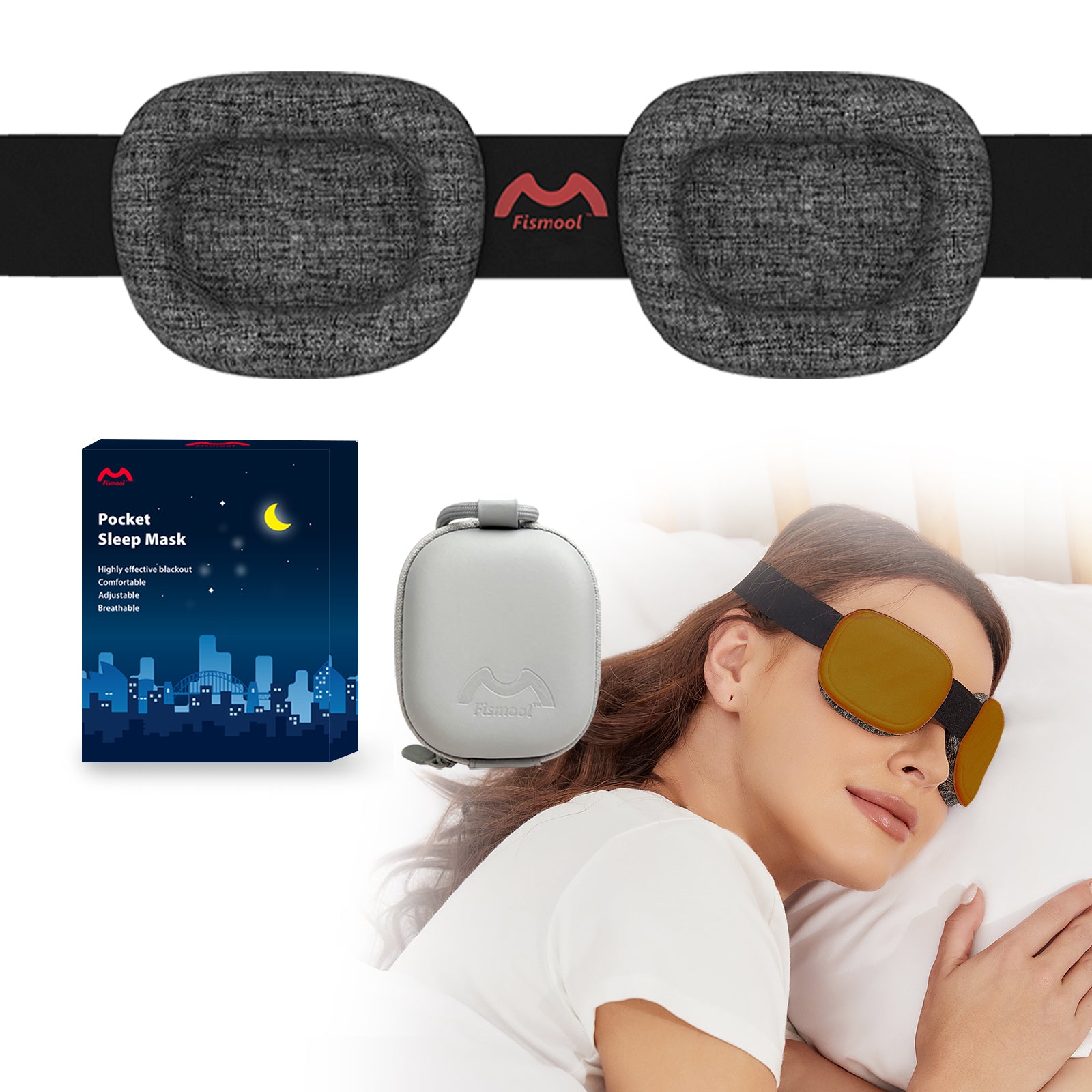 Fismool 3D Contoured Sleep Mask