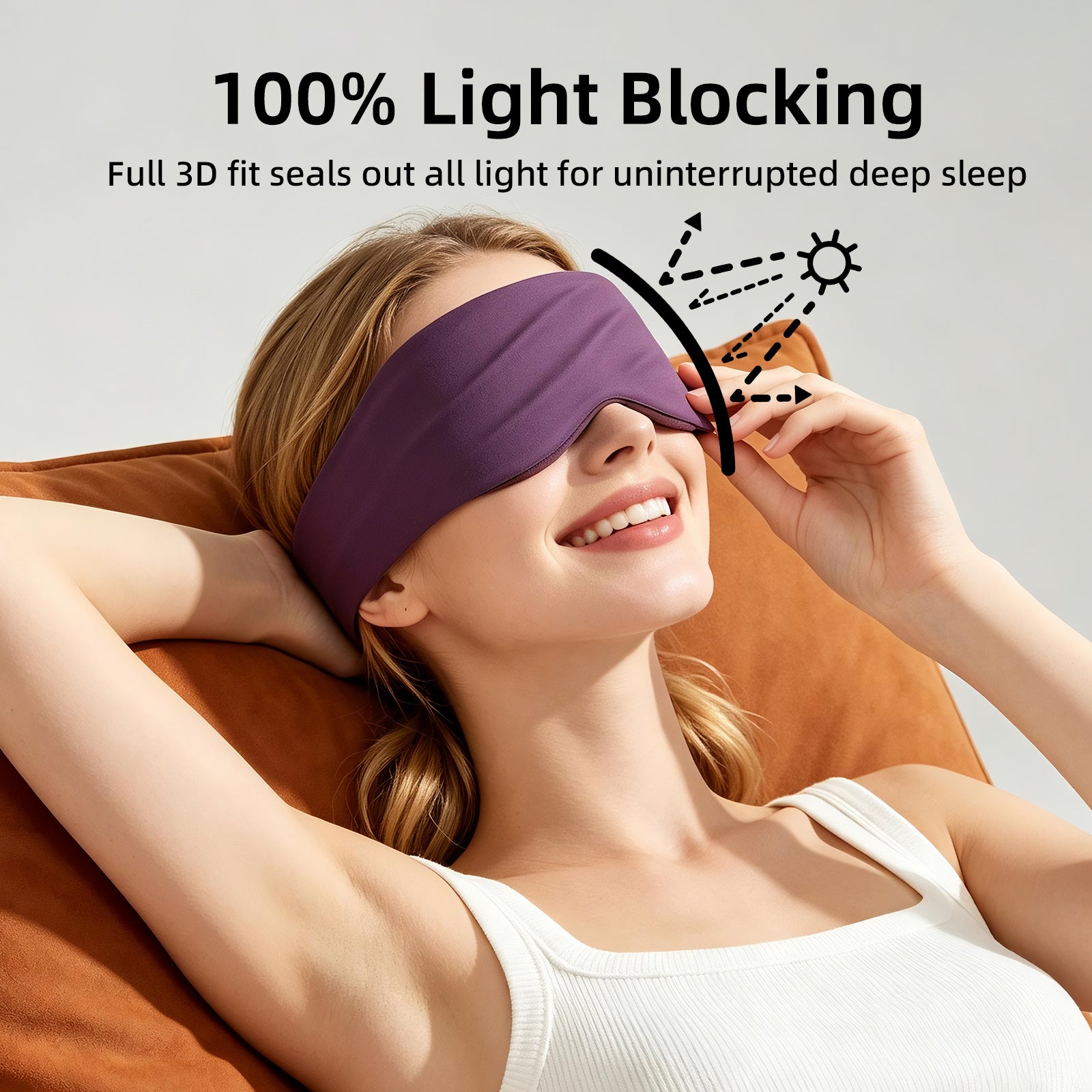Fismool 3D Lavender Aromatherapy Blackout Sleep Mask