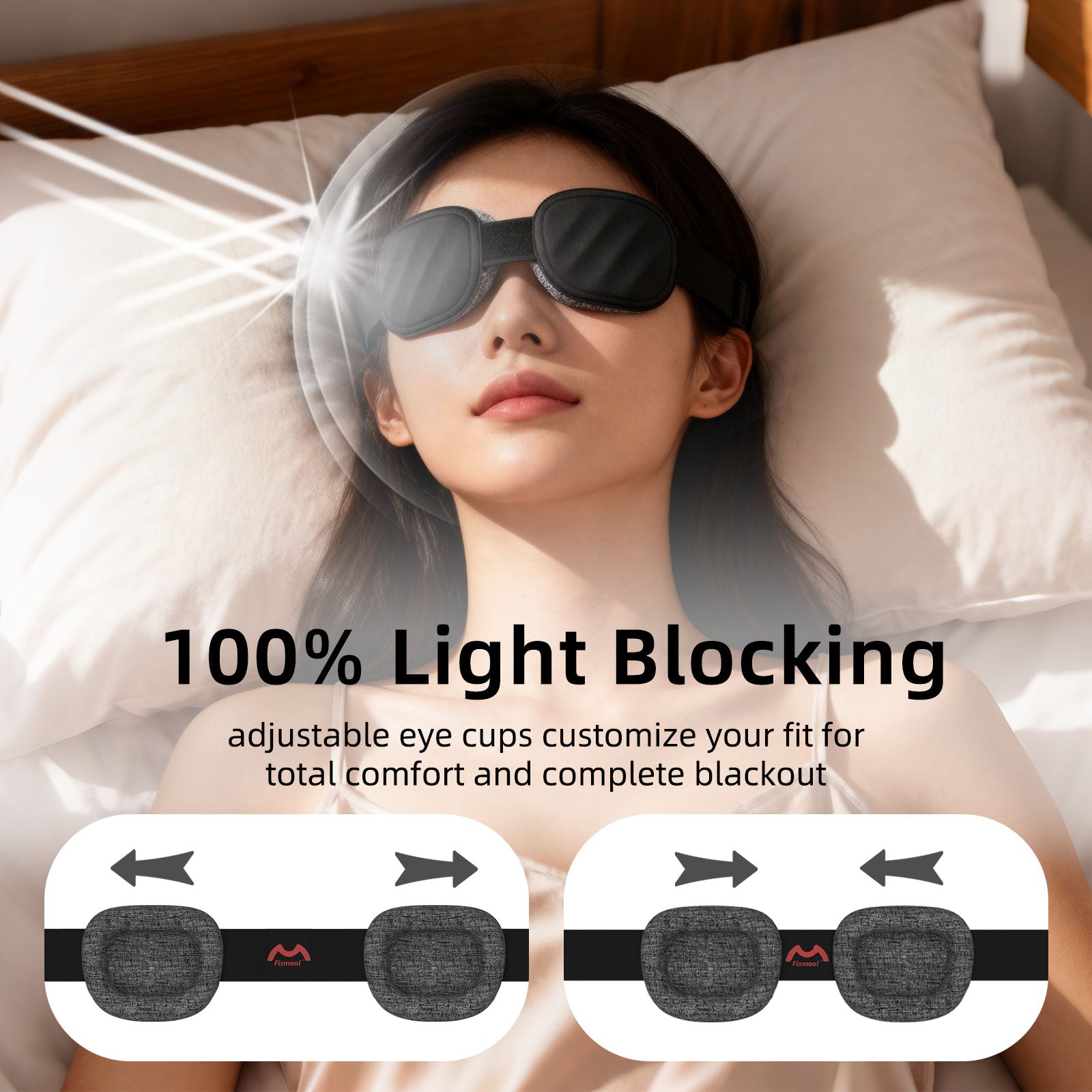 Fismool 3D Contoured Sleep Mask
