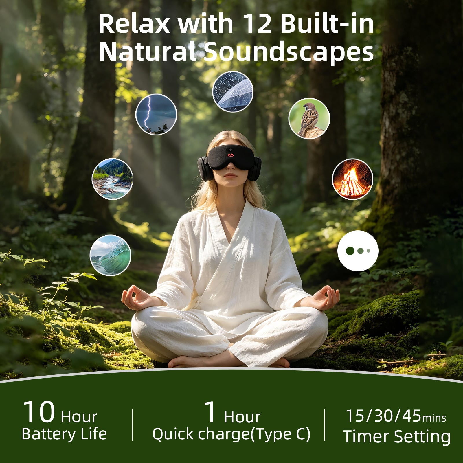 Fismool 3D Air Bluetooth Sleep Mask