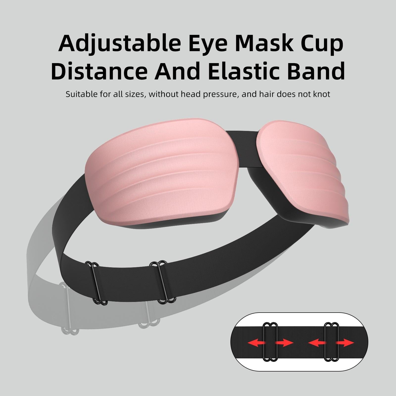 Fismool 3D Contoured Sleep Mask, 100% Blackout Eye Mask for Side Sleepers.