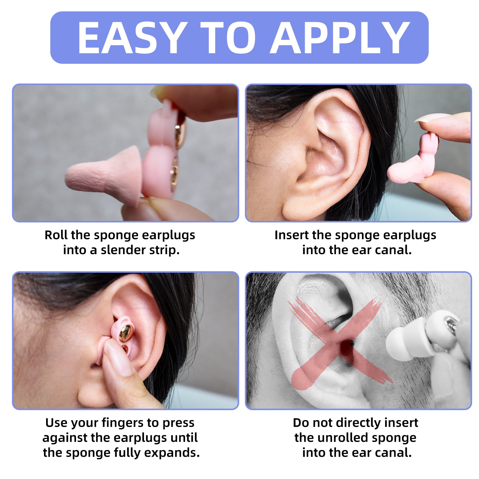 Fismool Earplugs-Black | Comfortable Sleep Earplugs