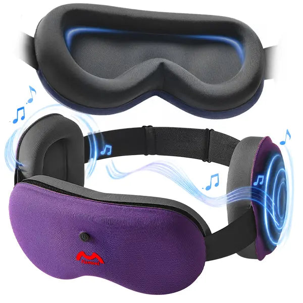 Fismool 3D Contoured Sleep Mask, 100% Blackout Eye Mask for Side Sleepers.