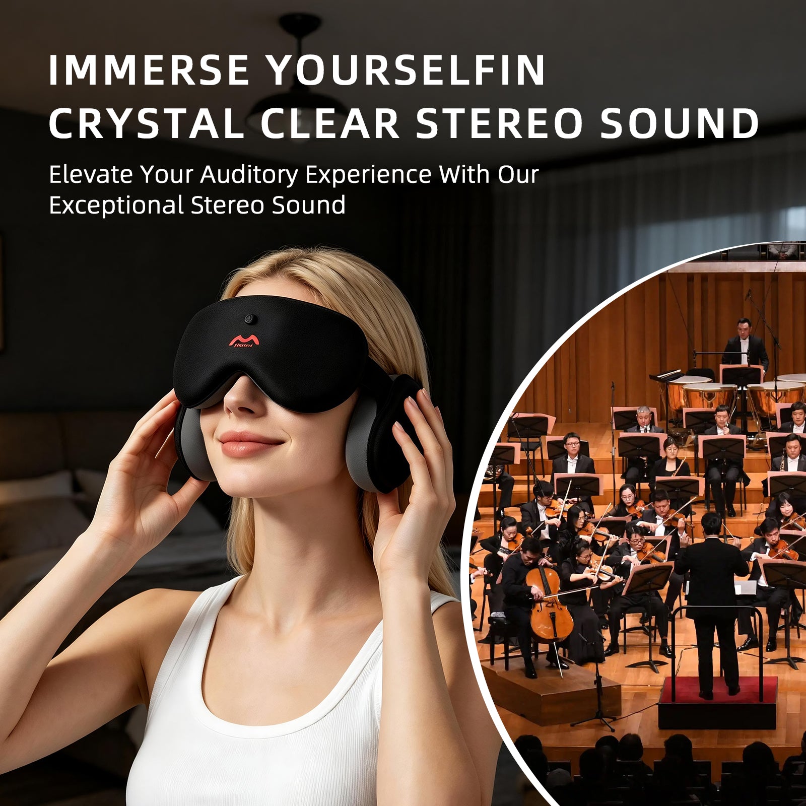 Fismool 3D Air Bluetooth Sleep Mask