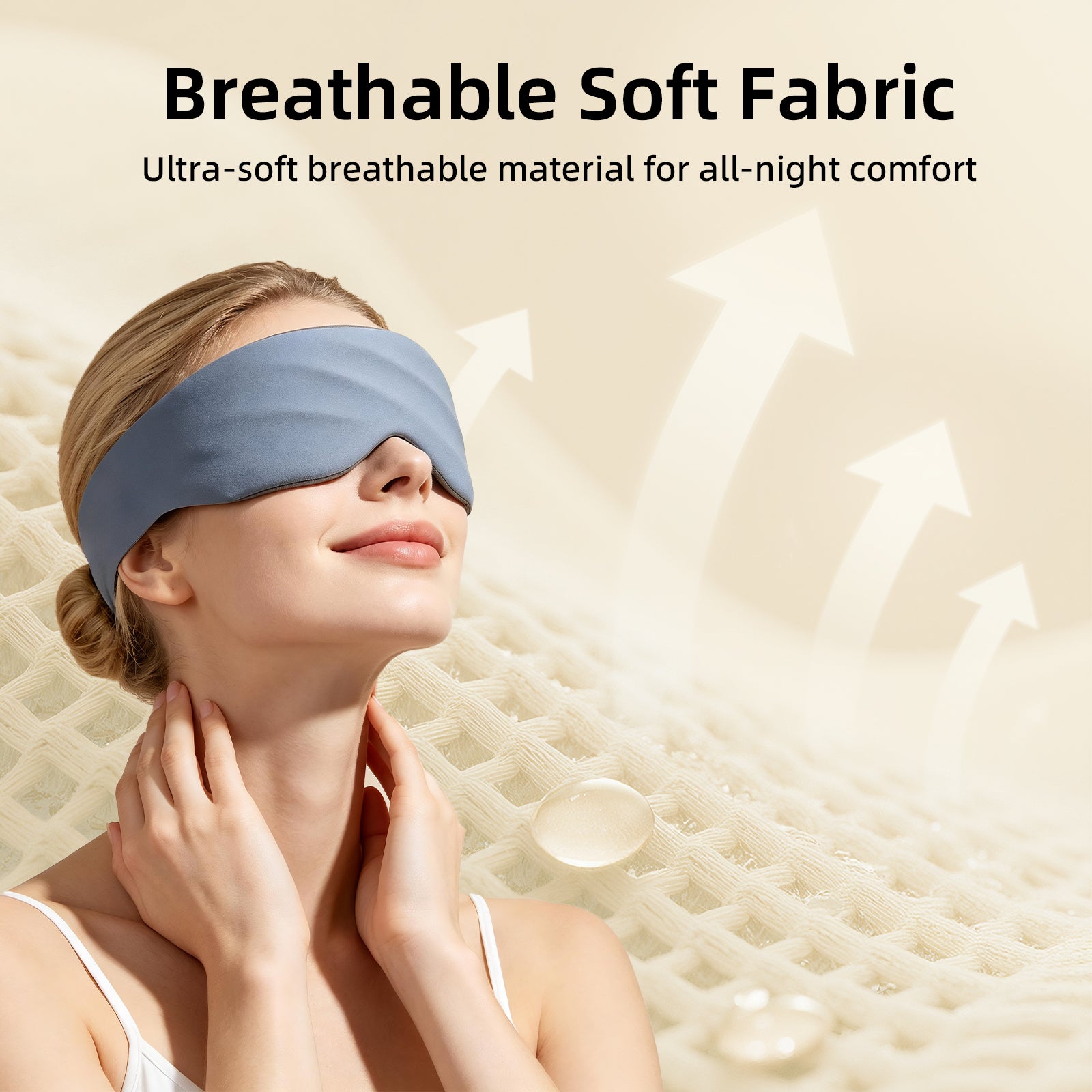 Fismool 3D Contoured Sleep Mask, 100% Blackout Eye Mask for Side Sleepers.