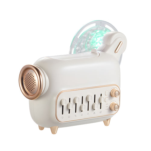 Aurora White Noise Aroma Diffuser M9 – Bluetooth sleep aid diffuser with LED aurora light, ultrasonic humidifier, and white noise for deep relaxation and better sleep.