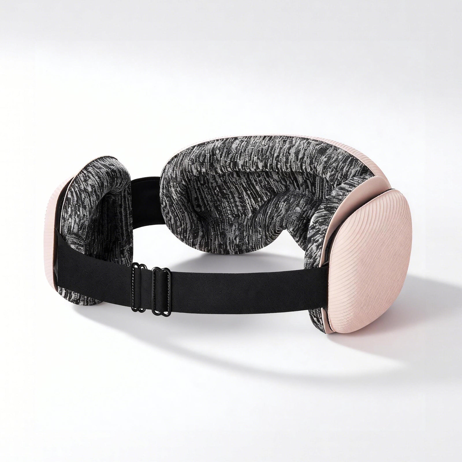 Back view of Fismool 201 pink sleep mask showing 3D zero-pressure eye cushion design