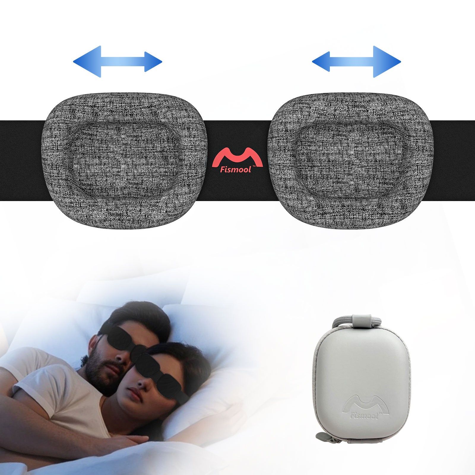 Adjustable eye cups slide to fit different face shapes for a custom seal