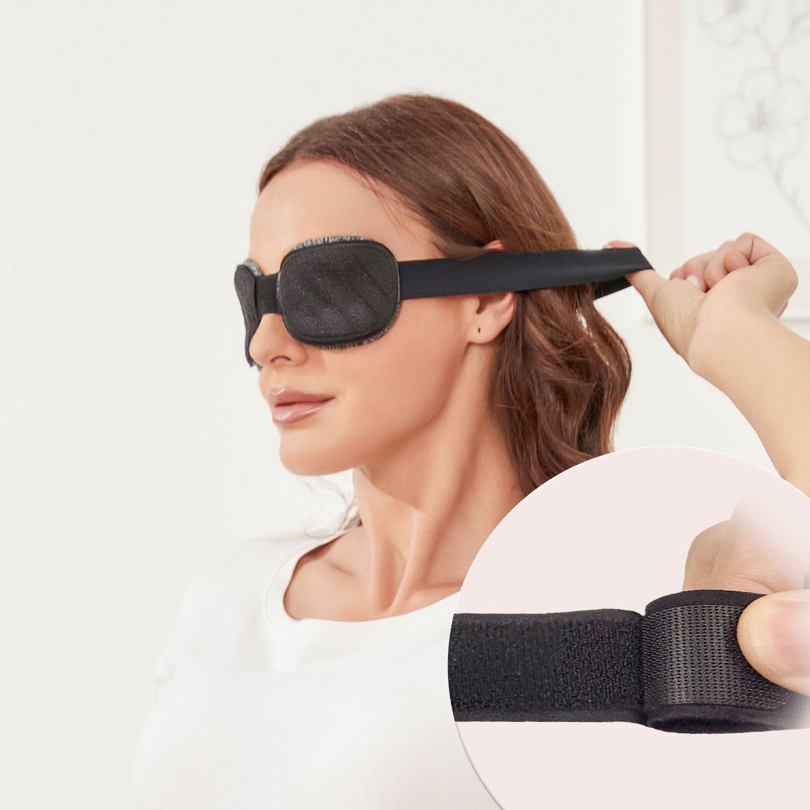 Gentle adjustable strap for a secure fit without headaches