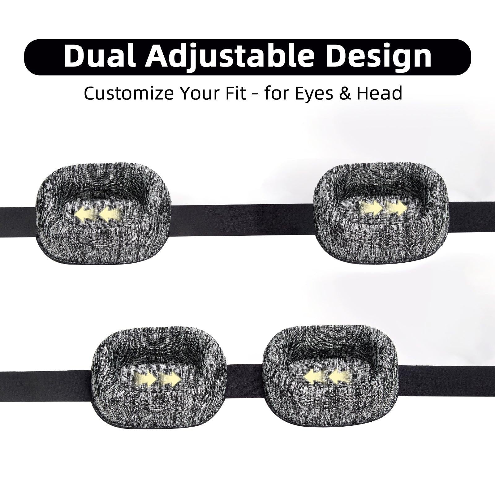 Fismool 3D Contoured Sleep Mask, 100% Blackout Eye Mask for Side Sleepers.