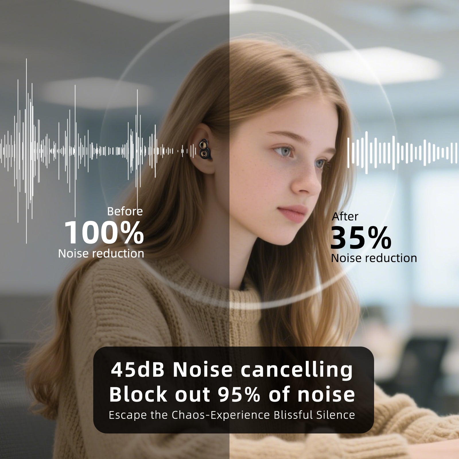 Fismool Earplugs – 45dB Noise Cancelling Sleep Earplugs to Block 95% of Noise for Deep Rest