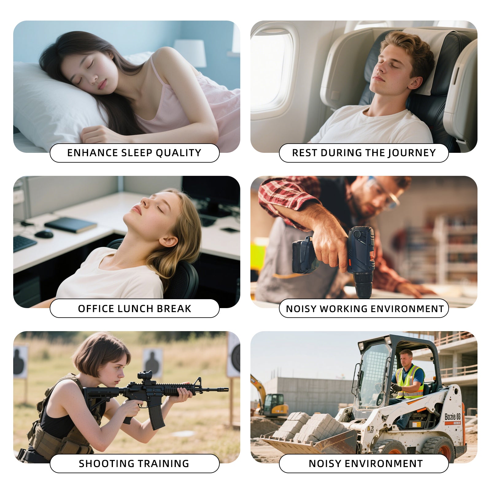 Fismool Earplugs – Noise Cancelling Earplugs for Sleep, Travel, Work, and Noisy Environments