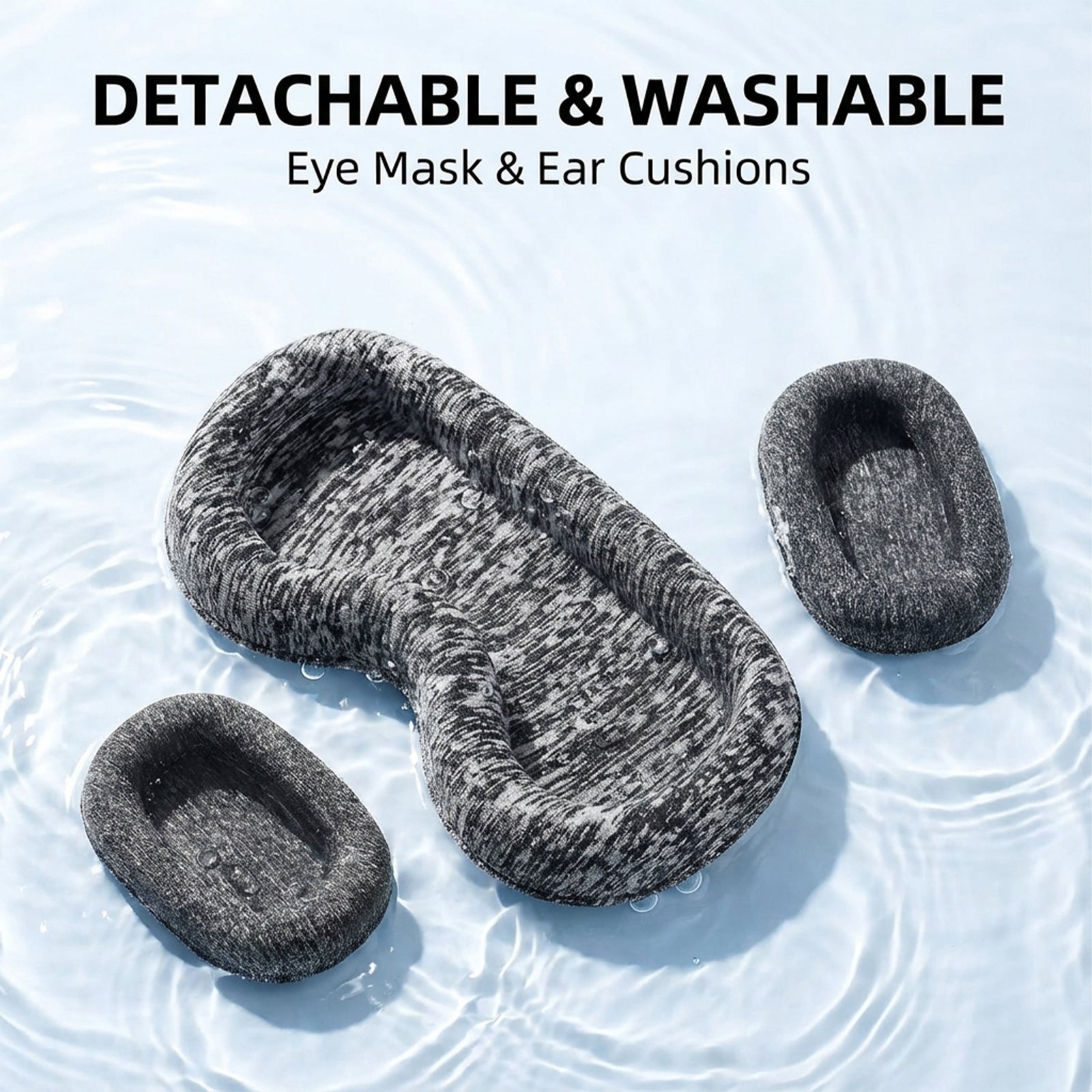 Detachable and washable eye mask and ear cushions for FS201 Bluetooth sleep mask