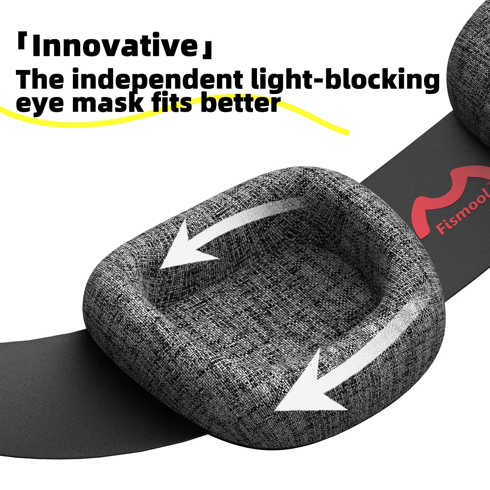 Fismool Pocket Sleep Mask – Innovative Independent Light-Blocking Eye Mask for Better Sleep