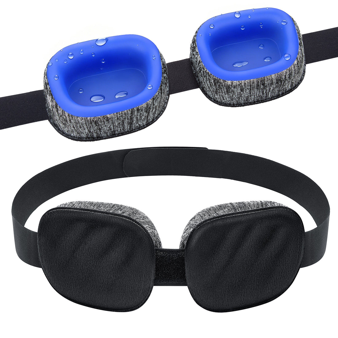 Fismool Sleep Mask 2.0 - Black with adjustable eye cups for a snug fit and deeper sleep.