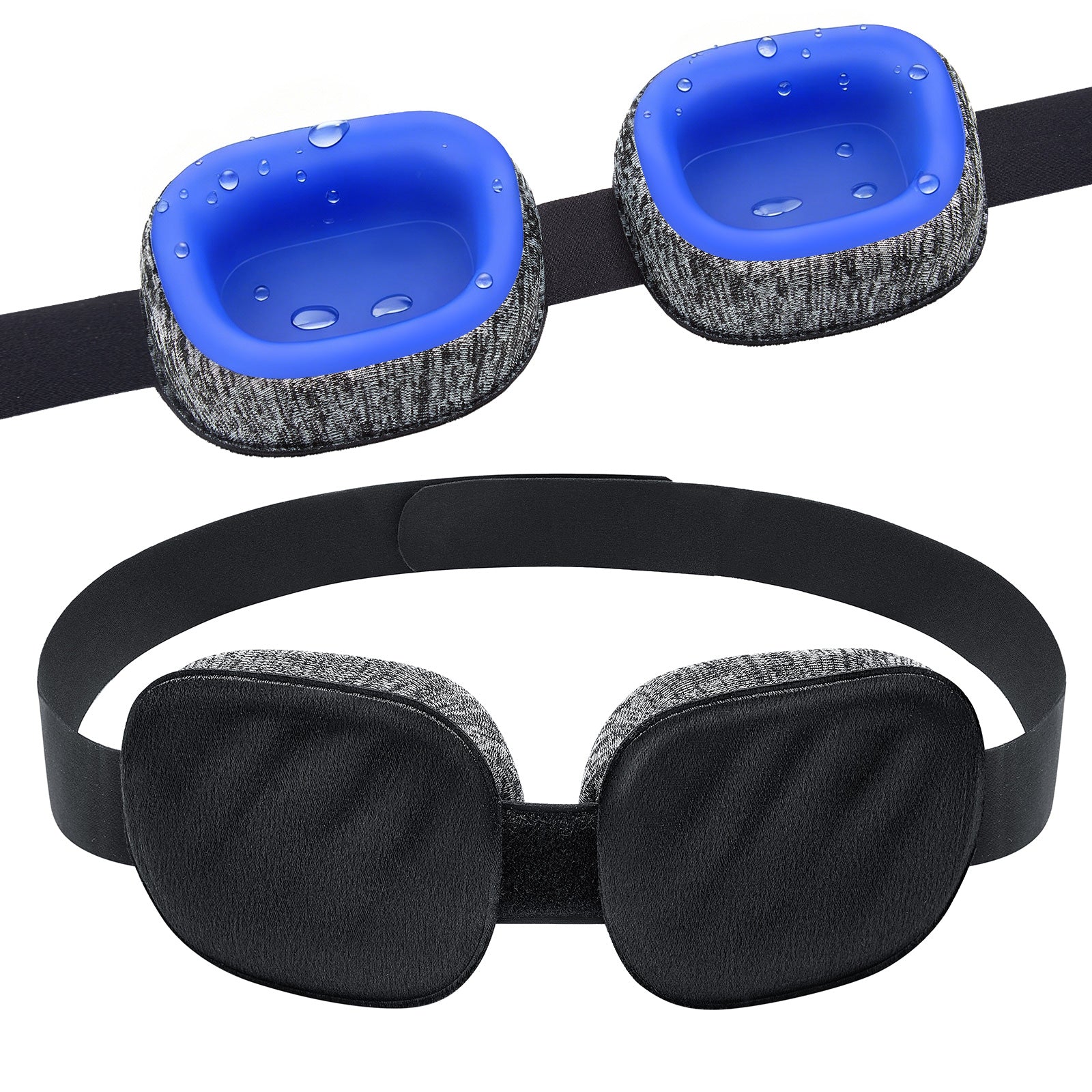 Fismool Sleep Mask 2.0 - Black with adjustable eye cups for a snug fit and deeper sleep.