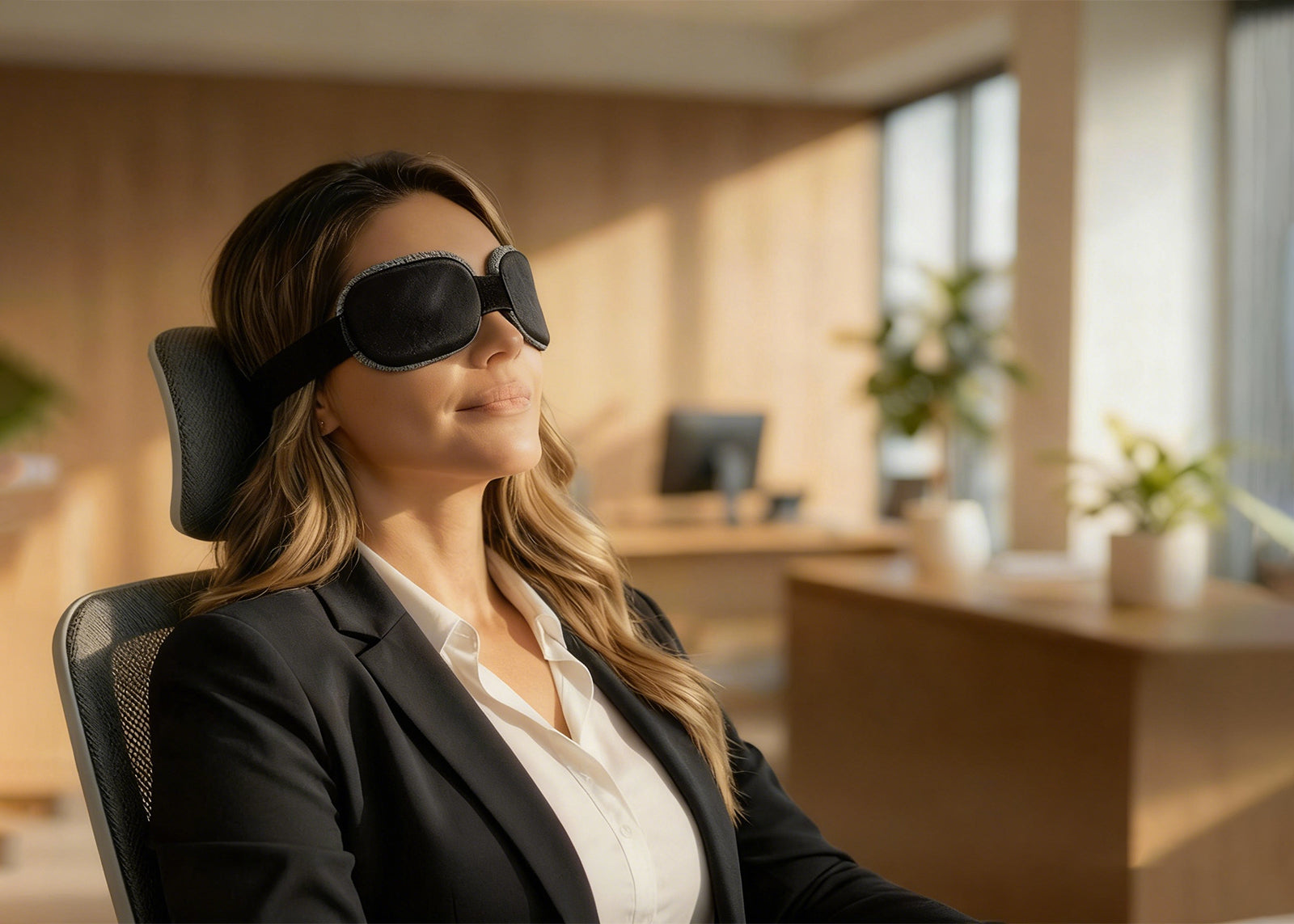 Fismool Sleep Mask 2.0-Black – Eye Relief for Long Work or Study Hours, Moisturizes and Reduces Eye Strain for All-Day Comfort