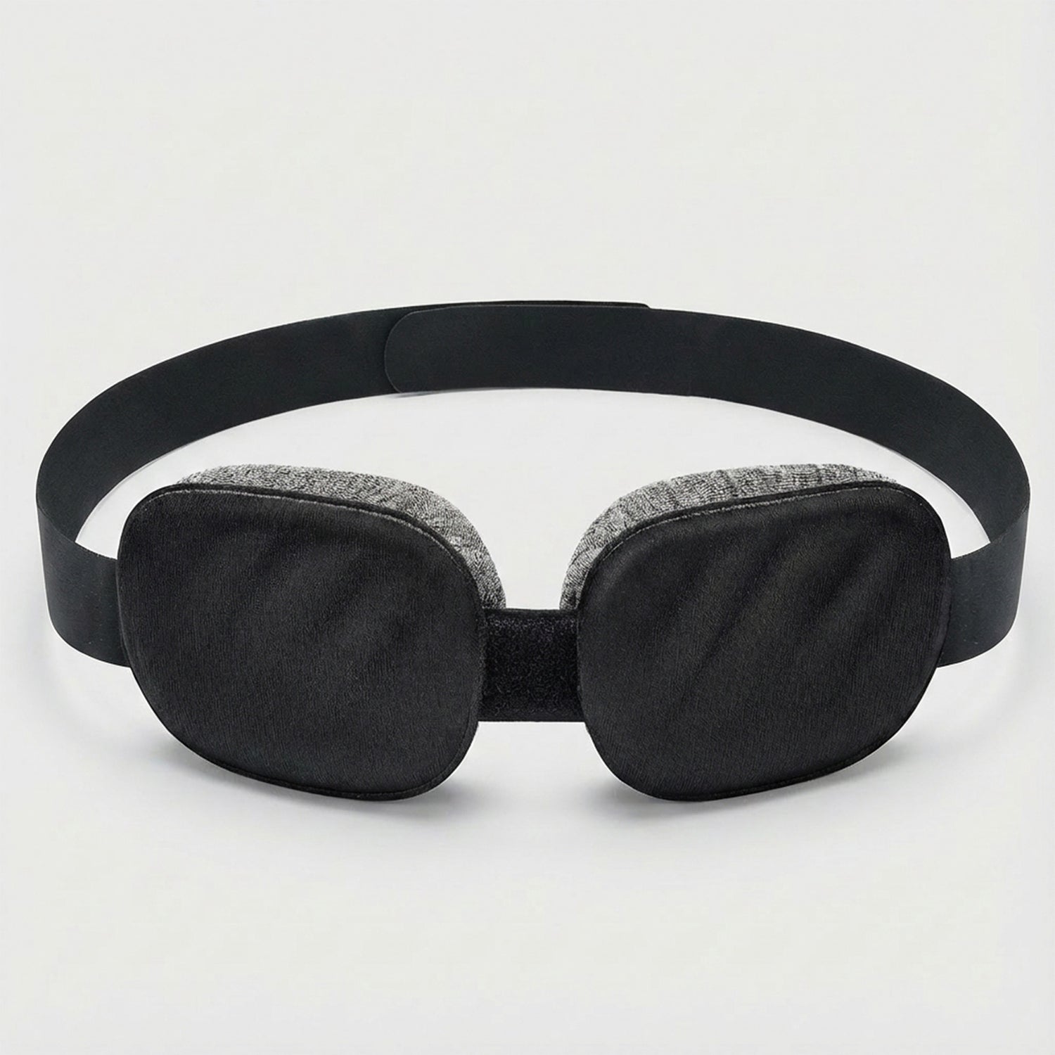 Fismool Sleep Mask 2.0 Black - Front View, Adjustable Eye Cups, Soft and Comfortable Design for Dry Eyes and Better Sleep.