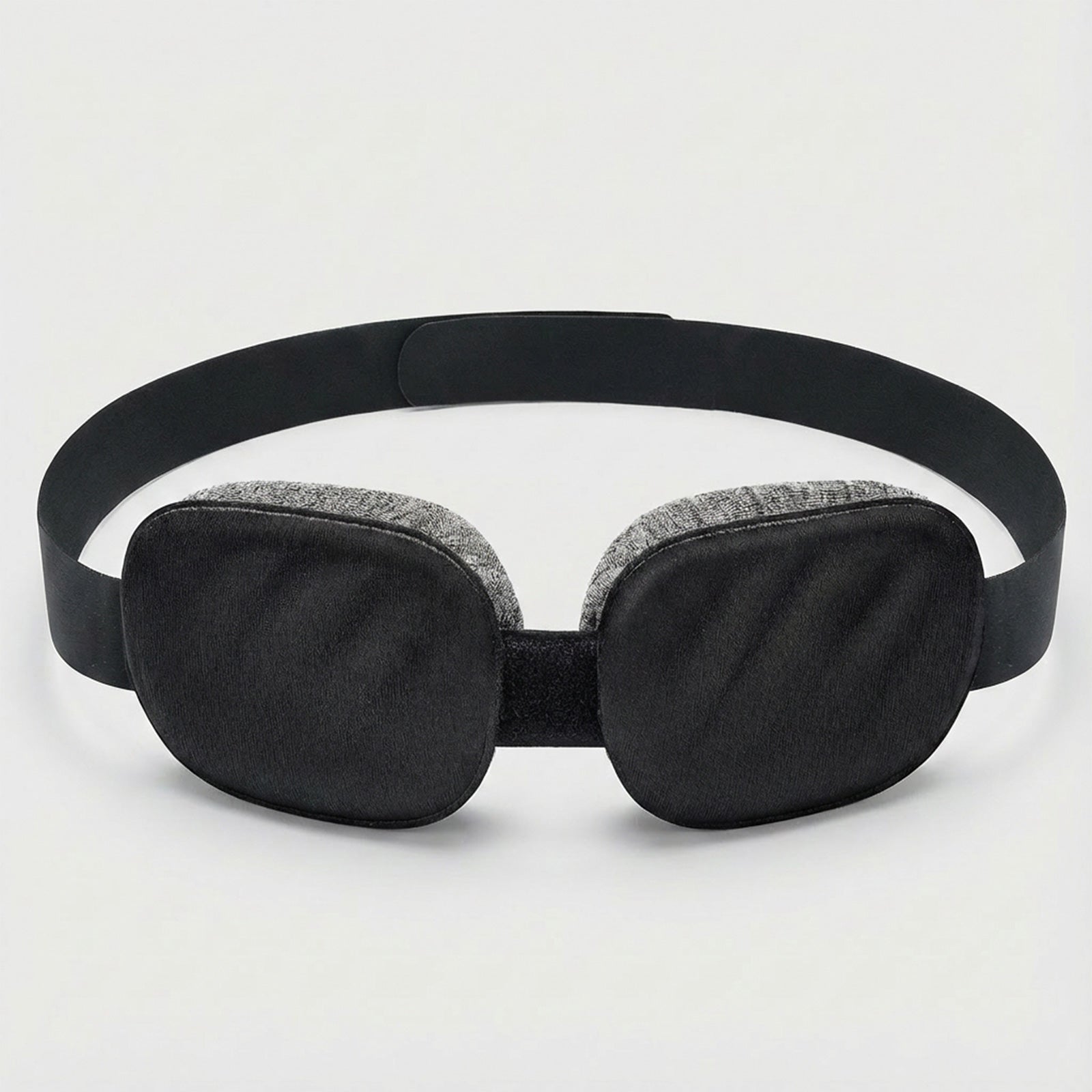Fismool Sleep Mask 2.0 Black - Front View, Adjustable Eye Cups, Soft and Comfortable Design for Dry Eyes and Better Sleep.